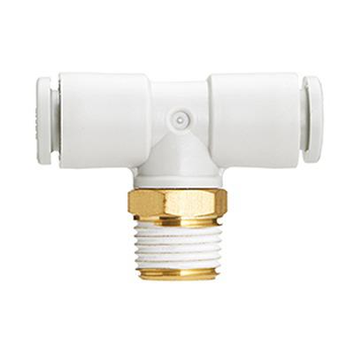 KQ2T16-04AS SMC KQ2T Series Branch Tee, 16 mm to G 1/2, Threaded-to-Tube Connection Style,