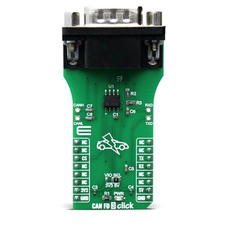 MIKROE-3992 MikroElektronika CAN FD 3 Click TLE9251V Sensor Add-On Board for BCM, Gateway Modules