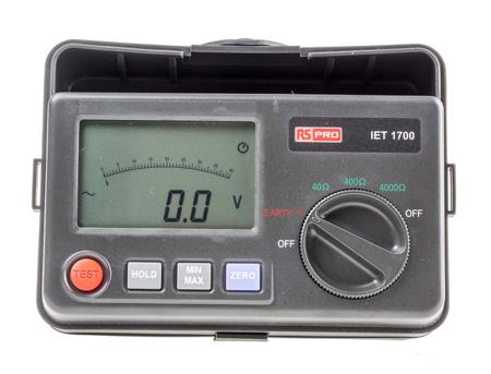 123-2339 RS PRO IET1700 Earth & Ground Resistance Tester 3999Ω RS Calibration