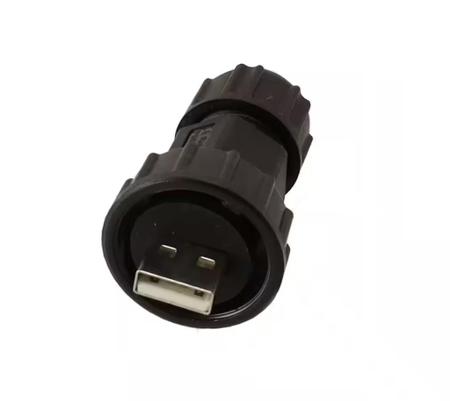 MRUAM214000 Amphenol Communications Solutions Straight, Cable Mount, Plug 2.0 IP67 USB Connector