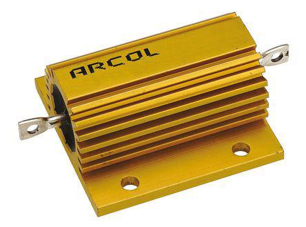 HS75-R47-J Arcol HS75 Series Aluminium Housed Axial Wire Wound Panel Mount Resistor, 470mΩ ±5% 75W