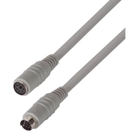 DK226MF-6 L-Com Male 6 Pin Header to Female 6 Pin Header Grey DIN Cable 6ft