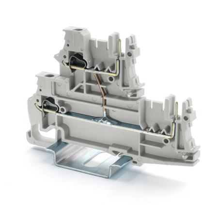 262-4173 RS PRO Grey Feed Through Terminal Block, 2.5mm², 1-Level, Spring Termination
