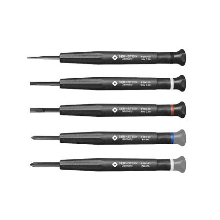 4-380-A Bernstein Phillips, Slotted Screwdriver Sets, 5-Piece