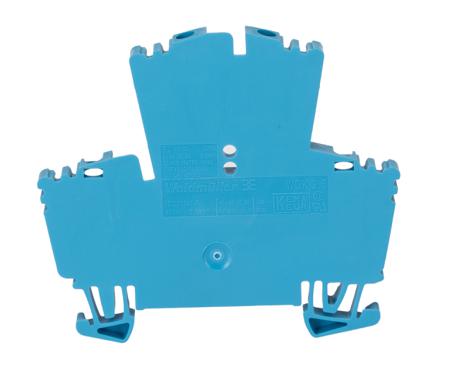 1021580000 Weidmuller  WDK 2.5 BL Series Blue, 2.5mm², Double-Level, Screw Termination