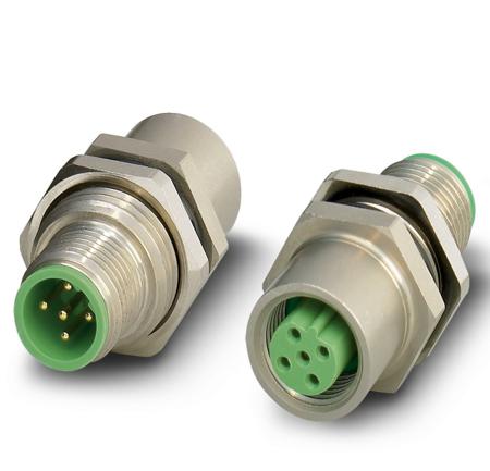 1551684 Phoenix Contact Circular Connector, 5 Contacts, Bulkhead Mount, M12 Connector, Socket, Male, IP67, SACC Series