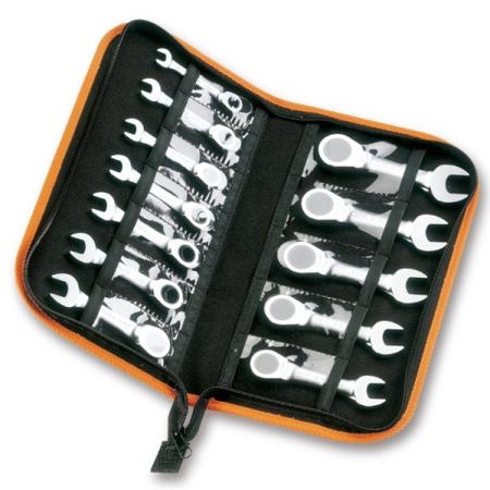 142C/A12 BETA 12-Piece Ratchet Spanner Set, 8 mm, 9 mm, 10 mm, 11 mm, 12 mm, 13 mm, 14 mm, 15 mm, 16 mm, 17 mm, 18 mm, 19 mm