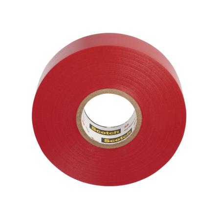 SCOTCH-35-ROUGE-20-X-19 3M SCOTCH 35 Red Electrical Insulation Tape, 19mm x 20m, 0.18mm Thick