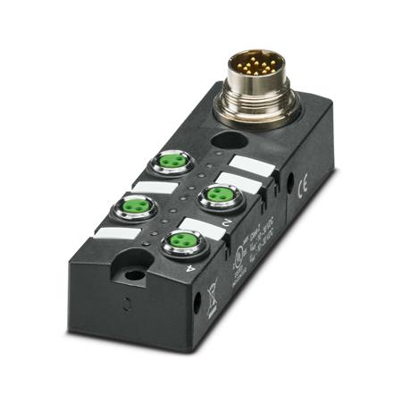 1197406 Phoenix Contact SACB Series Sensor Box, M8, 3 way, 4 port
