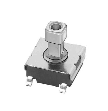 B3FS-1050P IP00 Black Cap Tactile Switch, SPST 0.05A 6.3mm Surface Mount