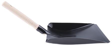 178-7701 9" Black Metal Hand Shovel with Wooden H