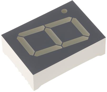 SA10-21EWA  Kingbright 7-Segment LED Display, CA Red 23 mcd RH DP 25.4mm