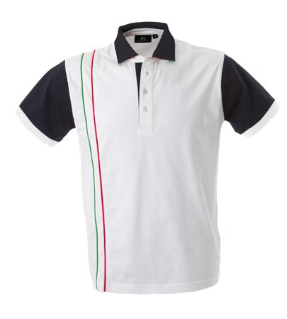 989015-C-XL-WHITE JRC 989015-C White 100% Cotton Polo Shirt, UK- XL, EUR- XL
