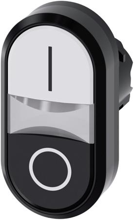 3SU1001-3AB61-0AK0 Siemens SIRIUS ACT 3SU10 Series Black/White Momentary Push Button Head, 22mm Cutout, IP66, IP67, IP69K