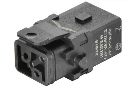 09100032701 HARTING Heavy Duty Power Connector Insert, 10A, Female, Han 1A Series, 3 Contacts