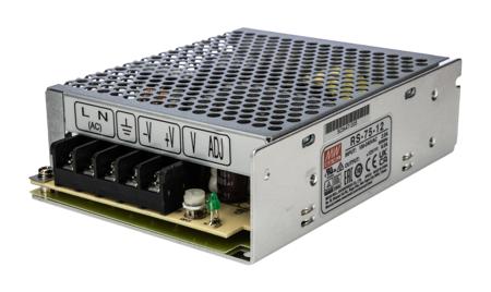 RS-75-12 Mean Well 72W Embedded Switch Mode Power Supply SMPS, 6A, 12V dc