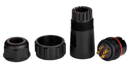 131-6388 RS Pro, 4 Pole Cable Mount Circular Connector Socket, Male Contacts, IP68