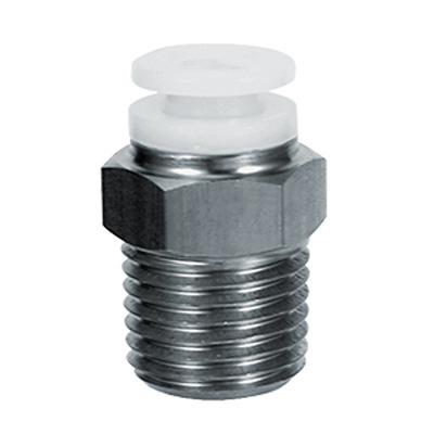 KGH08-03S SMC KG Series Male Connector, 8 mm to R 3/8, Threaded-to-Tube Connection Style,
