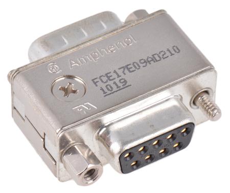 FCE17-E09AD-210 Amphenol Communications Solutions D Sub Adapter Male 9 Way D-Sub to Female 9 Way D-Sub