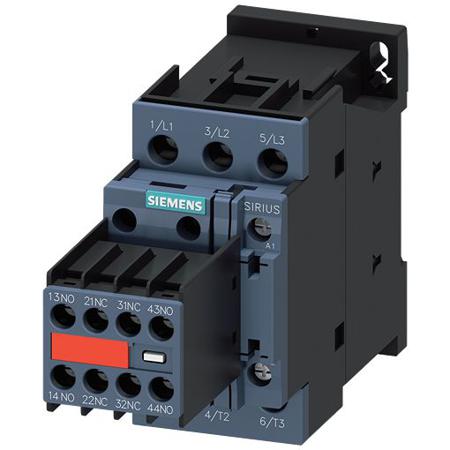 3RT2025-1AK64-3MA0 Siemens SIRIUS 3RT Contactor, 110 → 120 V Coil, 3-Pole, 13 A, 11 kW, 2 NO + 2 NC, 690 V