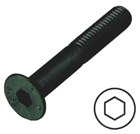 281-372 Hex Socket Countersunk Steel Black, Self-Colour Socket Screw, M3 x 6mm