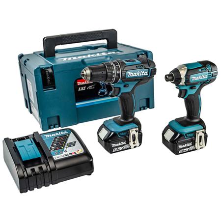 DLX2131TJ Makita , 18V Cordless Cordless Power Tool Kit - Cordless Power Tools Kit, Type G - British 3-pin