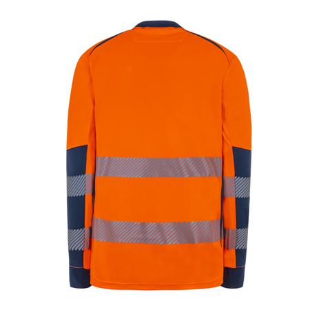 TSHIRLGHL01OML T2S TSHIRLGHL01 Orange/Navy Unisex Hi Vis T-Shirt, L