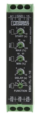 2866022 Phoenix Contact Current Monitoring Relay, 1 Phase, DPDT, DIN Rail