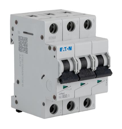 278850 FAZ-B32/3 Eaton xEffect MCB, 3P, 32A Curve B, 240 → 415V AC, 10 kA Breaking Capacity