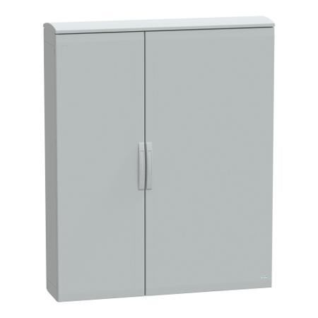 NSYPLAT15123G Schneider Electric Thalassa Series Fibreglass Reinforced Polyester Double-Door-Door Floor Standing Enclosure, Opaque