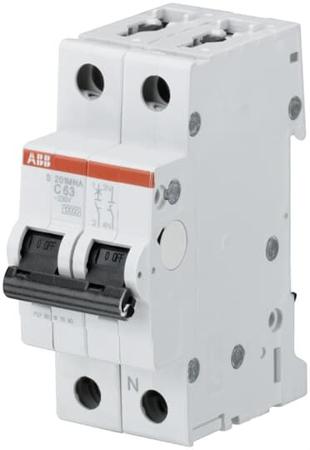 2CDS271103R0081 ABB System Pro M Compact S200M MCB, 1+N, 8A Curve D, 230V AC, 60V DC, 15 kA Breaking Capacity