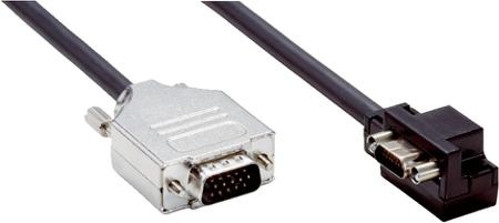 2111541 SICK Male Micro D-Sub to Male D-Sub Cable, 500mm, 21115 Series