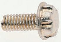 SZM0406-S System Zero Plain Flange Button Stainless Steel Tamper Proof Security Screw, M4 x 6mm