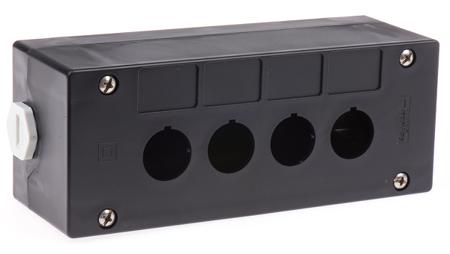 XALG04 Schneider Electric Black Plastic Harmony Push Button Enclosure - 4 Hole 22mm Diameter