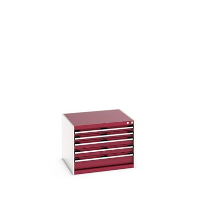 40028093-24V Bott 5 Cabinet, Steel, 600mm x 750mm x 800mm, Red