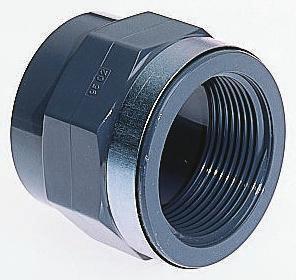 721911009 Georg Fischer PVC-U Socket, 1-1/4 in Rp Female x 1-1/4 in Cement Male