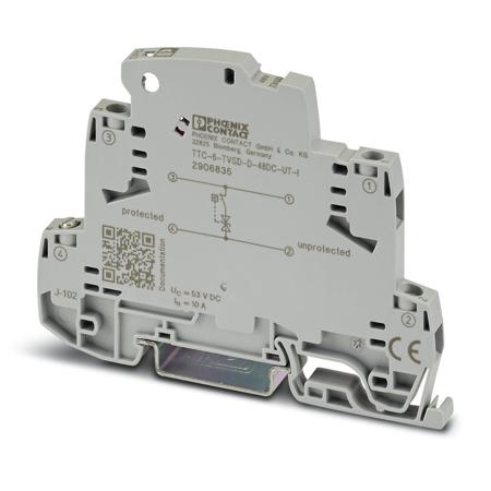 2906835 Phoenix Contact Surge Protector, DIN Rail Mount