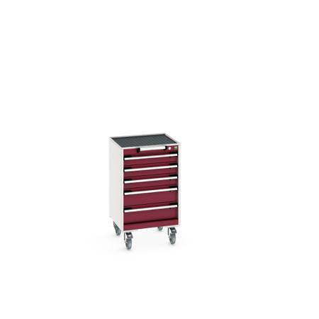 40402132-24V Bott, 5 Drawer Sheet Steel Floor Standing Storage Cabinet, 525 X 525 X 885mm