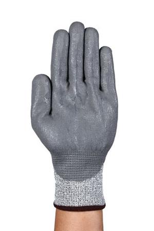 11425060 Ansell Grey Fibreglass, HPPE, Polyamide Abrasion Resistant Work Gloves, Size 6, Nitrile, Polyurethane Coating