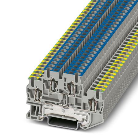3036327 Phoenix Contact  STTB 2.5-PE/N Series Grey, 2.5mm², Double-Level, Spring Cage Termination