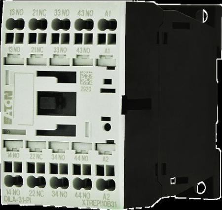 199213 Eaton DILA Relays Contactor Relay, 4 A, 24 V dc Control, 1NC + 3NO