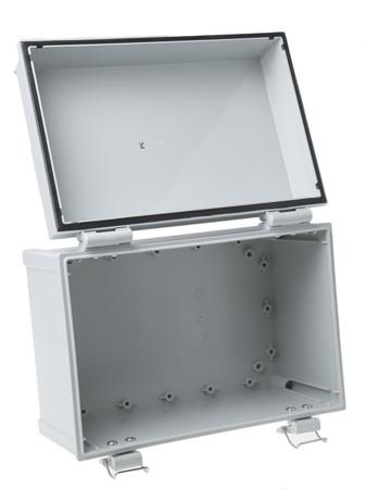 CAB-PC-302018-G-CABINET Fibox CAB PC Series Polycarbonate Wall Box, IP65, 300 mm x 200 mm x 180mm