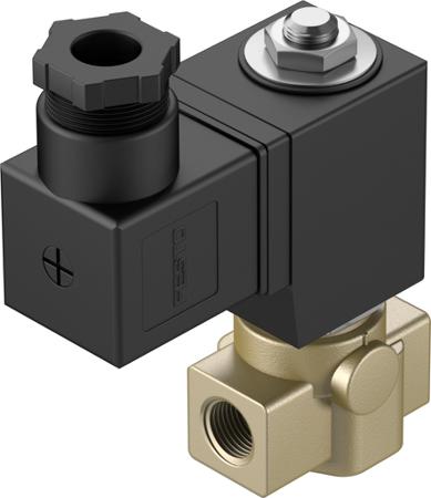 VZWD-L-M22C-M-G18-30-V-1P4-15 Festo VZWD G 1/8 2/2 Solenoid/Spring Inline Pneumatic Solenoid Valve