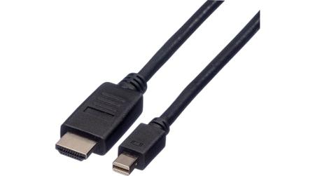 11-04-5791 Roline Male Mini DisplayPort to Male HDMI, PVC  Cable, 1920 x 1080, 2m