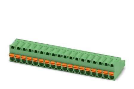 1910513 Phoenix Contact, 5mm Pitch, FKC 2.5/18-ST, 18 Way, Pluggable Terminal Block, Plug, Spring Cage Termination,