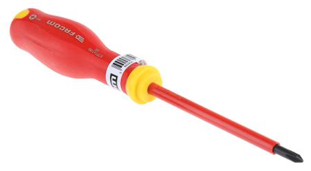 ATP1X100VE Facom Phillips Insulated Screwdriver, PH1 Tip, 100 mm Blade, VDE/1000V, 210 mm Overall