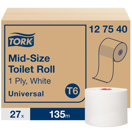 127540 Tork 27 rolls of Toilet Roll, 1 ply