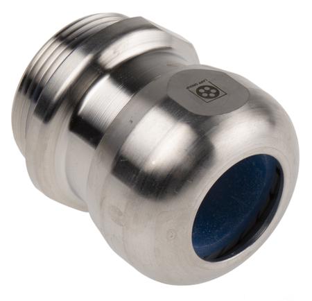 53806743 Lapp SKINTOP Series Metallic Stainless Steel Cable Gland, M32 Thread, 11mm min., 21mm max., IP68, IP69