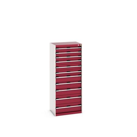 40011067-24V Bott 11 Cabinet, Steel, 1600mm x 525mm x 650mm, Red