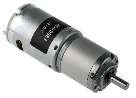 454-0883 RS Pro, 12 V, 4.5 → 15 V dc, 10000 gcm, Brushed DC Geared Motor, Output Speed 120 rpm